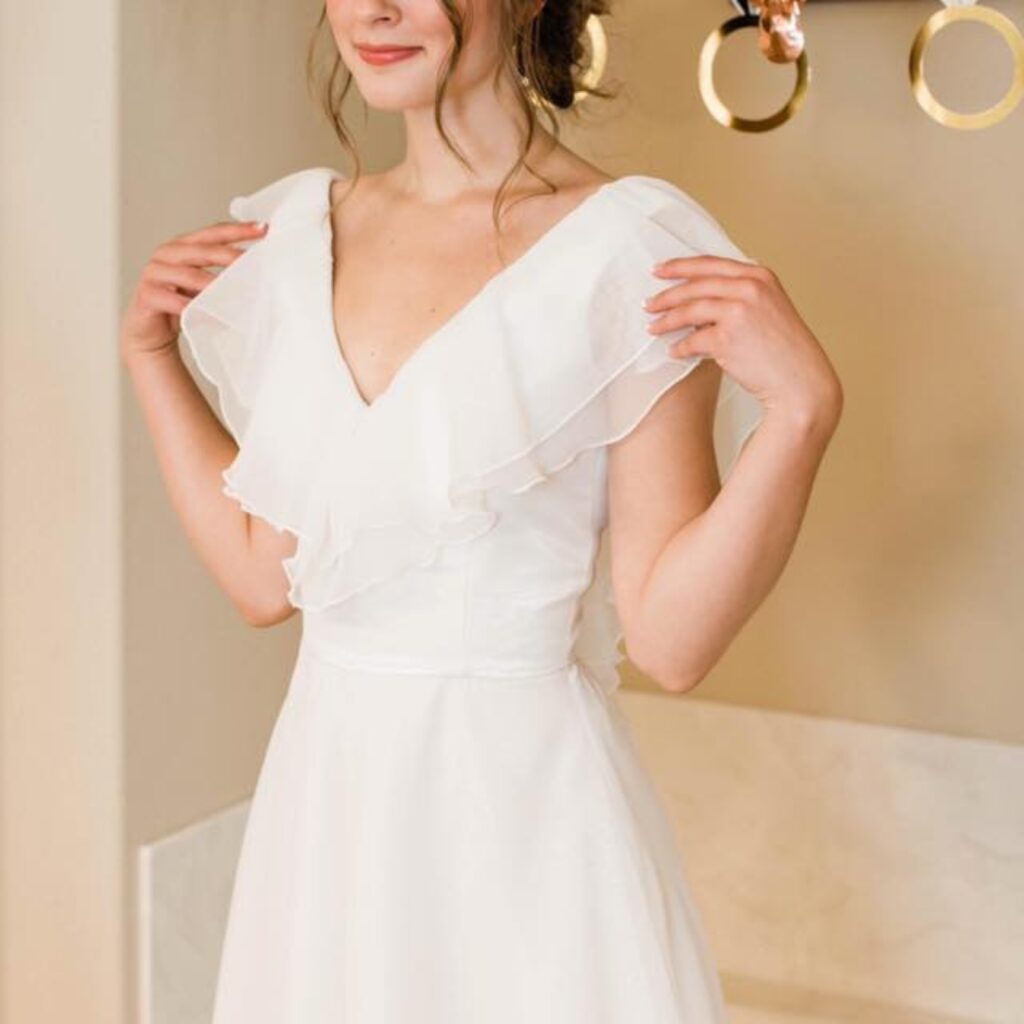 simple wedding dress after altered